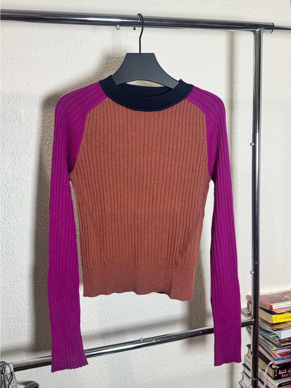 Rag & Bone Navaya Cotton Cashmere Colorblock Sweater